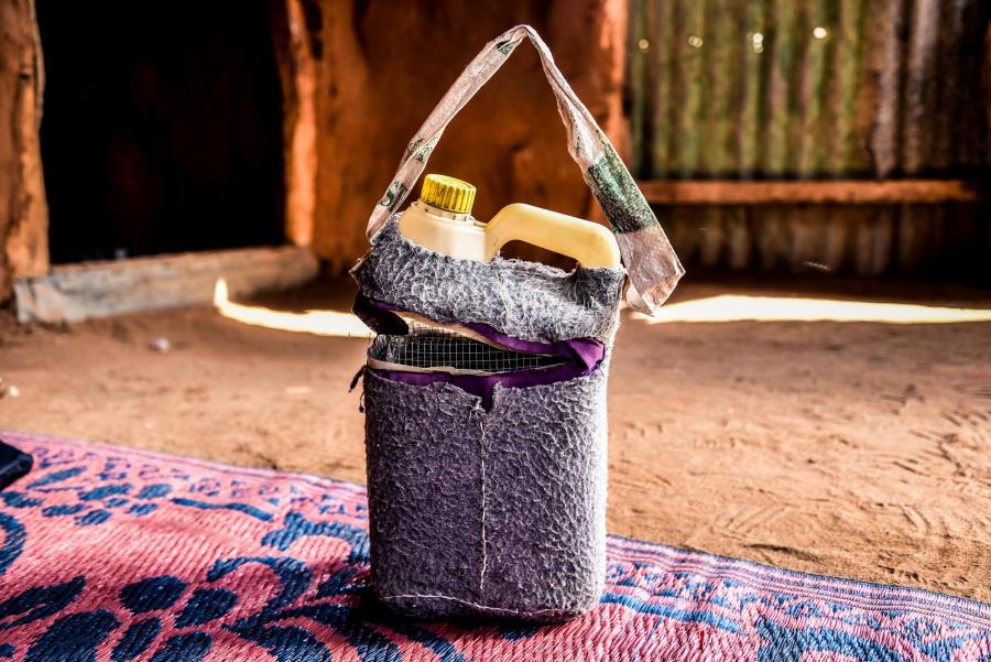 A portable cooler box devised by the MSF team in Dagahaley