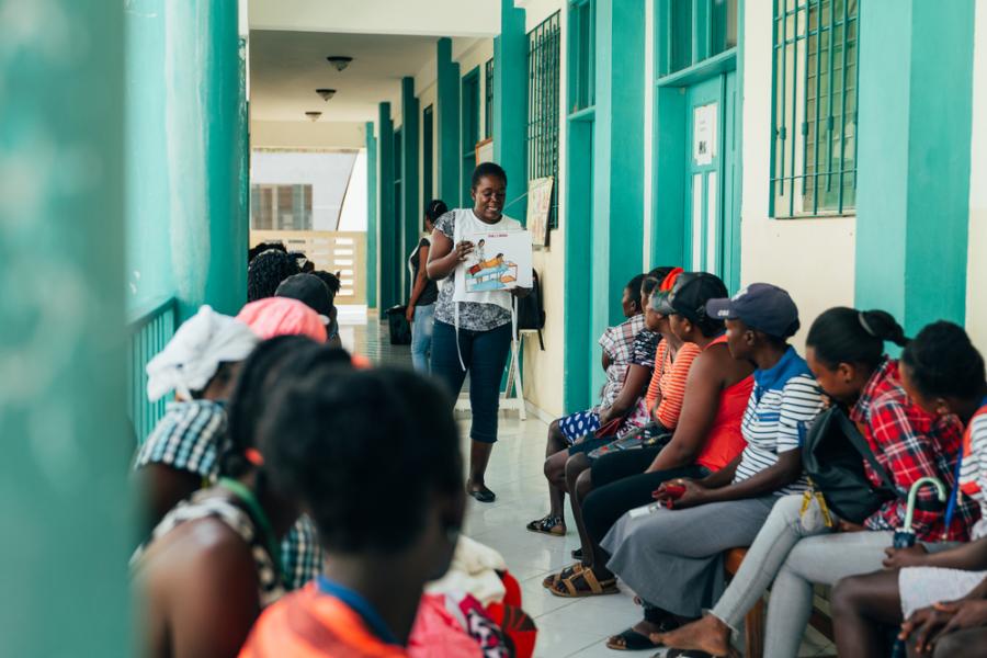 Haiti hospital waiting room