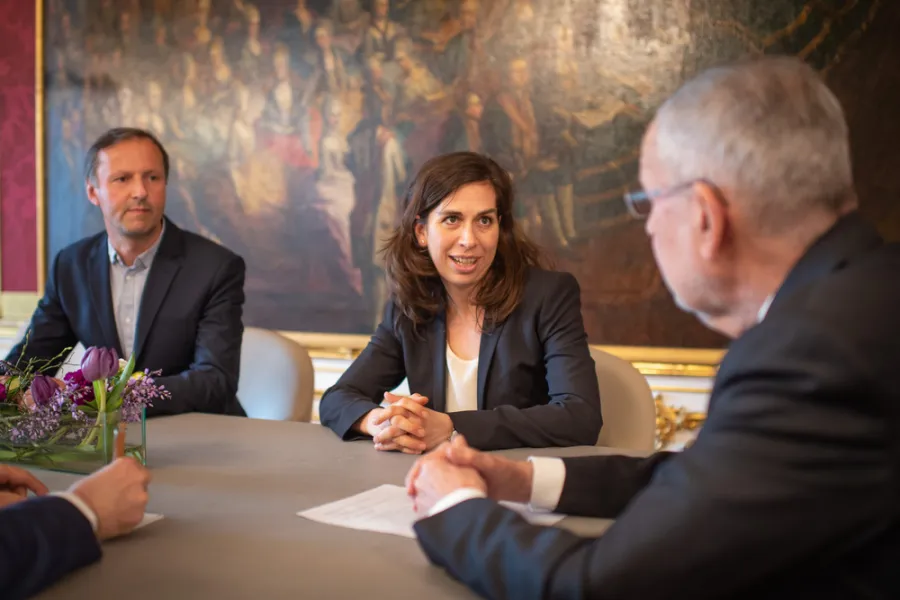 Laura Leyser with Austrian President in March 2019