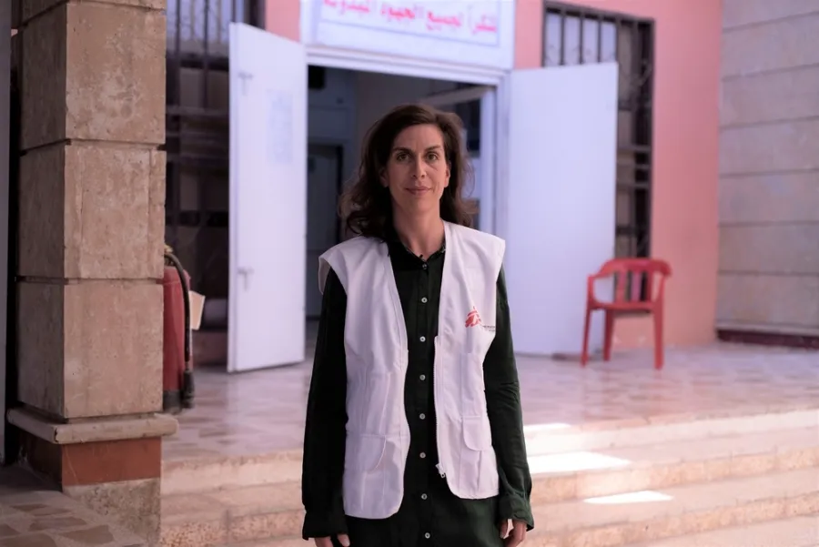 Laura Leyser at field visit in Iraq June 2021