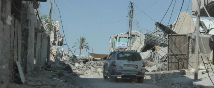 Unsere medizinische Teamleiterin in Gaza, Michele Beck, reiste während des Waffenstillstandes in den Norden des Gaza-Streifens