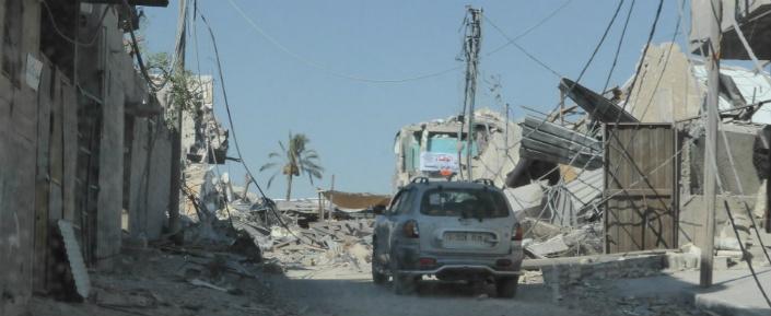 Unsere medizinische Teamleiterin in Gaza, Michele Beck, reiste während des Waffenstillstandes in den Norden des Gaza-Streifens