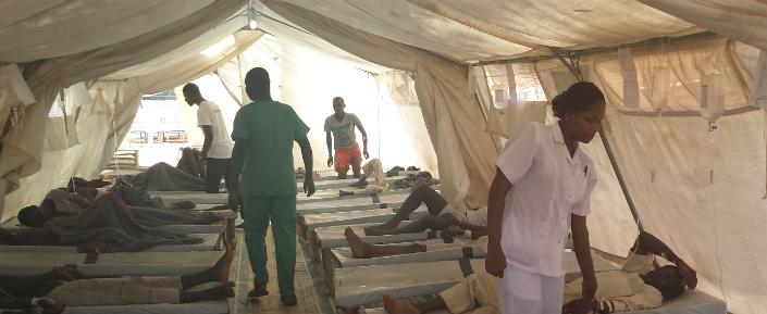 Das Cholera-Behandlungszentrum in Bauchi im Nordosten von Nigeria