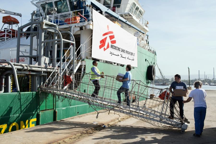 Mediterranean MSF Search and Rescue Boat Preparations