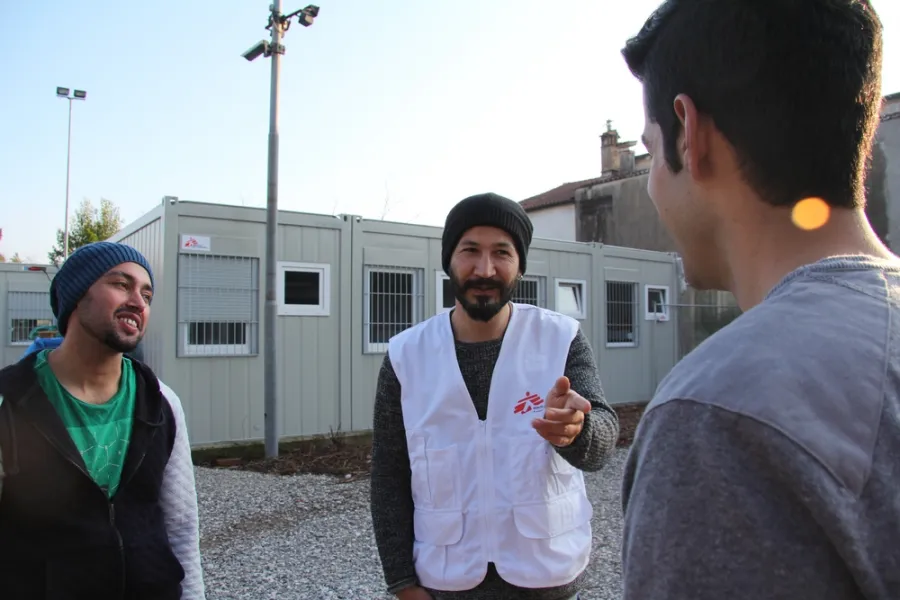 MSF Temporary Camp in Gorizia, Italy.