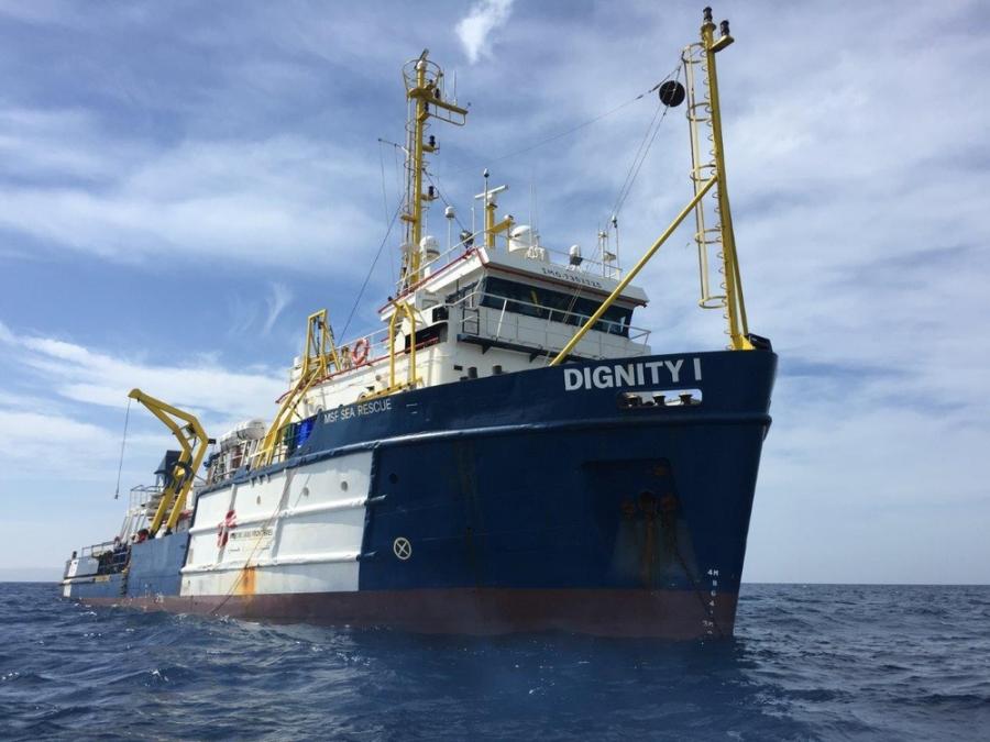 MSF first rescue operation in the Mediterranean Sea in 2016