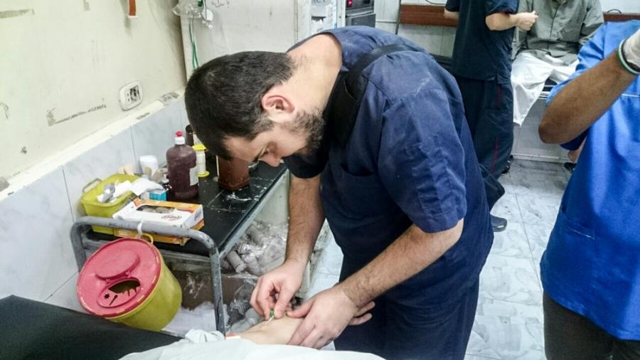 Abu Khalid, orthopedic surgeon in an MSF supported hospital in east Aleppo Abu Khalid, orthopedic surgeon in an MSF supported hospital in east Aleppo