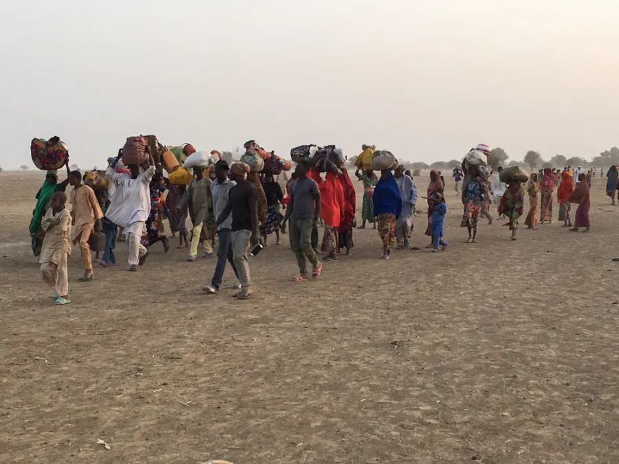 Bodo , Cameroon - People fleeing Rann