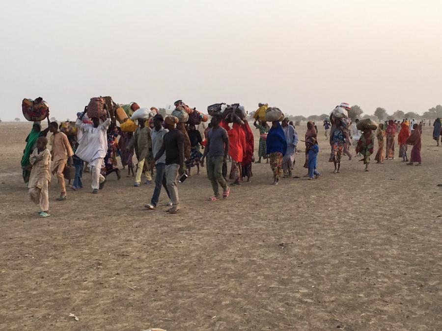 Bodo , Cameroon - People fleeing Rann