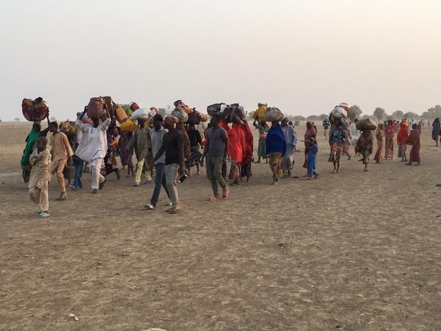 Bodo , Cameroon - People fleeing Rann