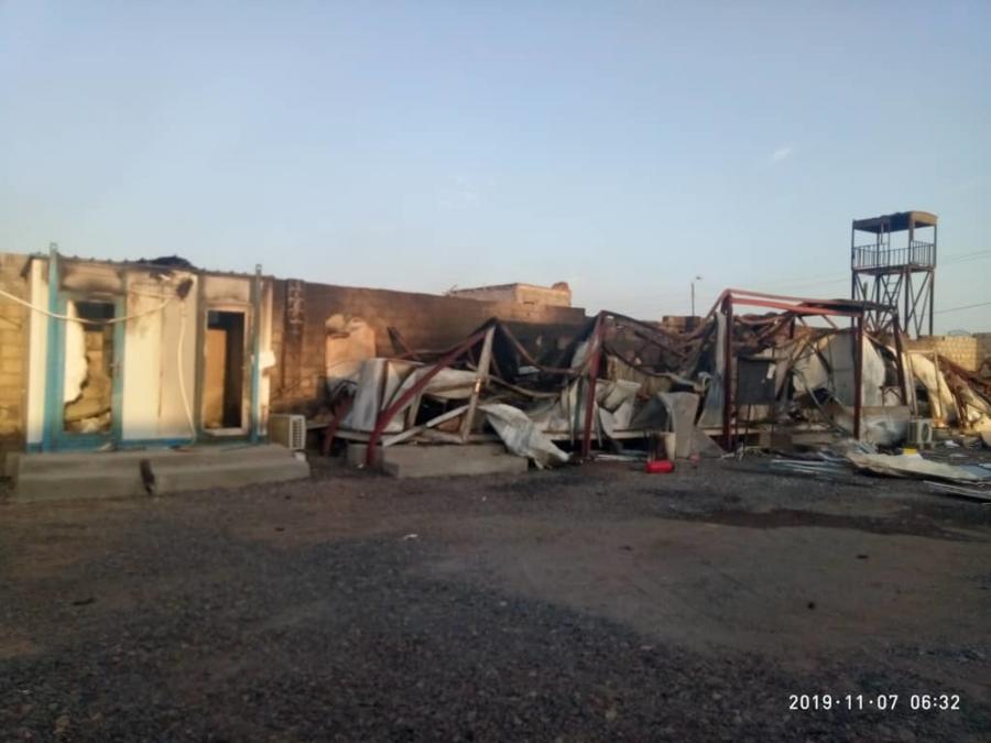 MSF hospital damaged in an attack in Mokha