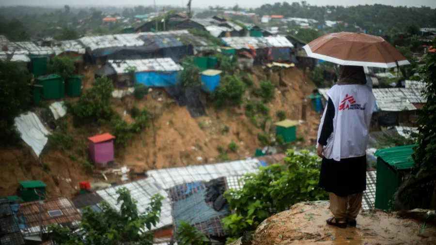 Ausblick über das Geflüchtetenlager Jamtoli in Cox's Bazar