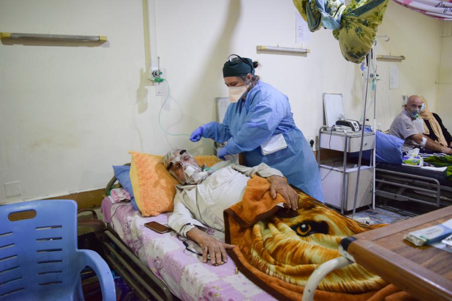 COVID-19 ward in Al-Kindy hospital, Baghdad COVID-19 ward in Al-Kindy hospital, Baghdad