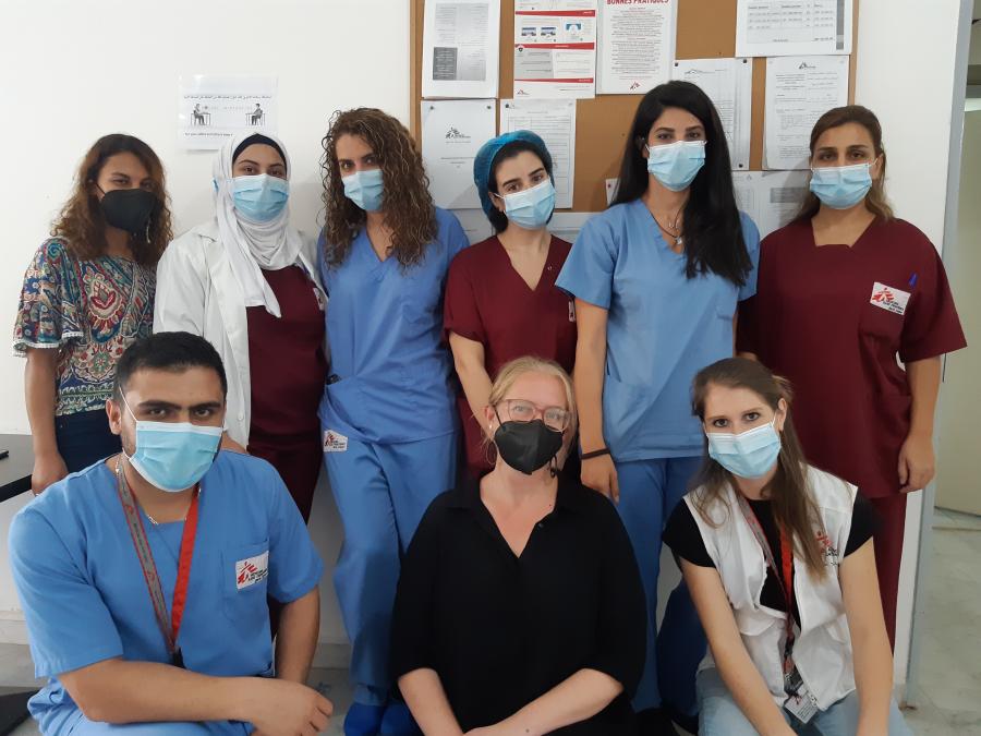 Team von Ärzte ohne Grenzen in Beirut, Libanon