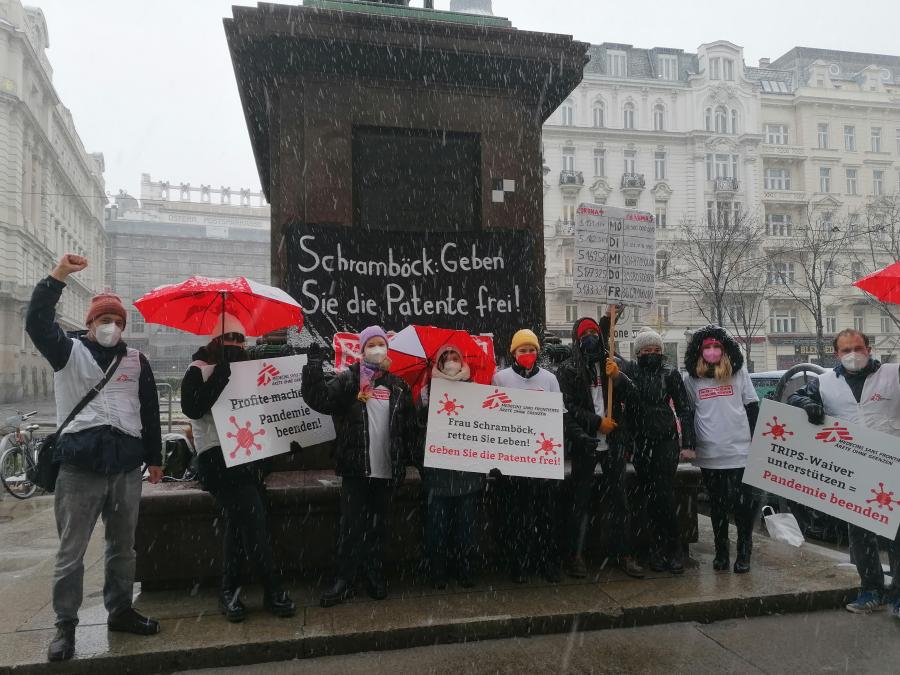 Protestaktion Wien Wirtschaftsministerium 26.11.2021