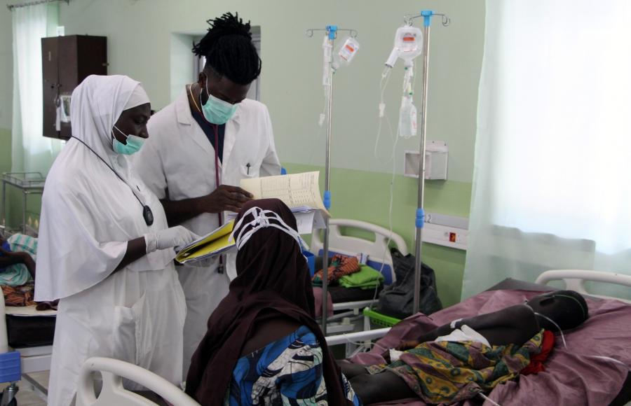 A child treated in Gwange hospital, Maiduguri