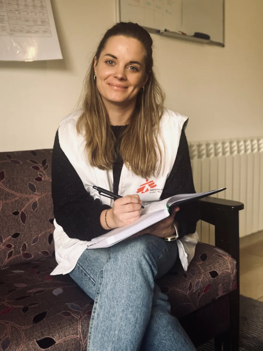 Verena Prinz bei ihrem Einsatz im Libanon