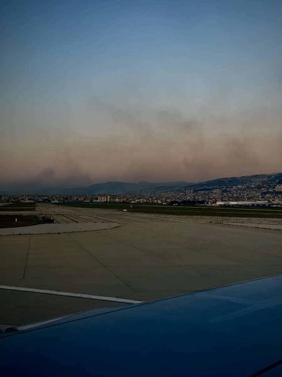 Rauchsäulen von israelischen Angriffen über Beirut