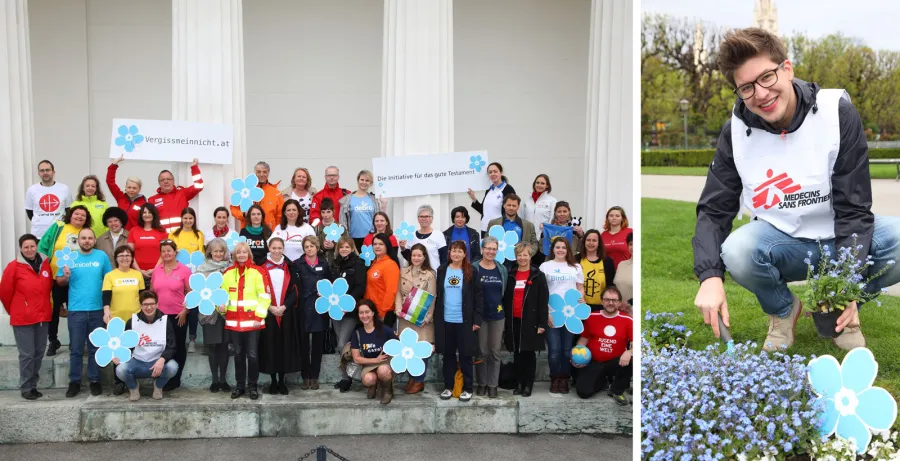 Initiative Vergissmeinnicht mit Ärzte ohne Grenzen: Bepflanzungsaktion