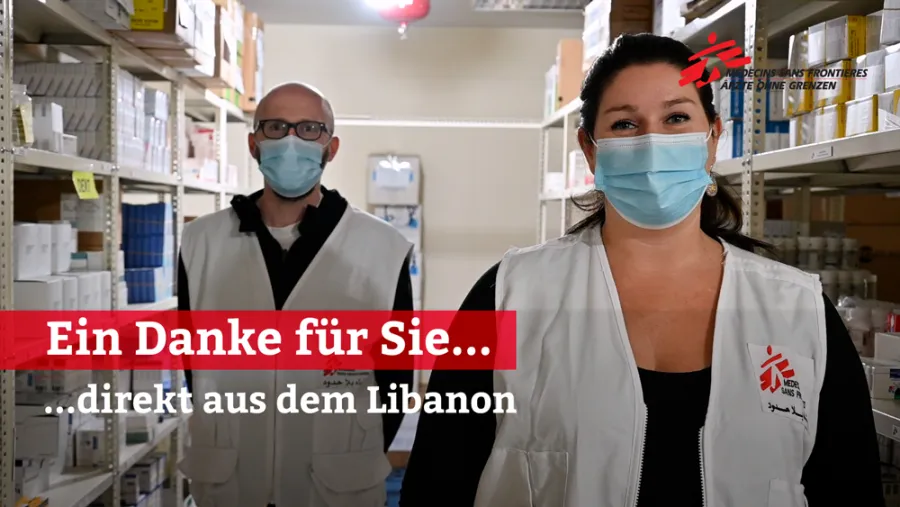 Danke für Ihre Hilfe im Libanon