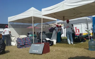 Koordinatorin Concha Fernández berichtet im Interview von der Lage im Erdbebengebiet. 