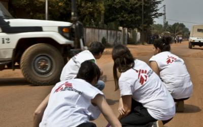 MitarbeiterInnen von MSF in Bangui