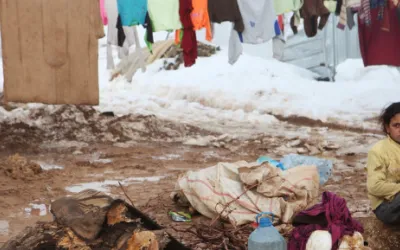 Im Jänner 2015 brachte ein Wintersturm in der Bekaa-Ebene, wo viele Flüchtlinge hausen, Schnee, Hagel und eisigen Nebel mit sich.