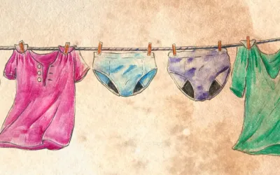 Illustration_Clothes line_Menstrual Underwear Pilot_Sapling Nursery