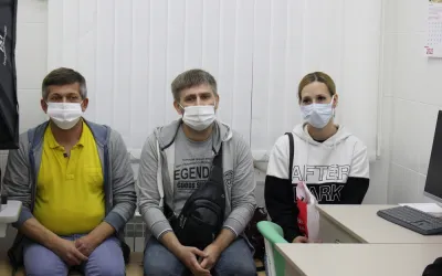 Patients in the Humanitarian Action medical unit in Saint Petersburg