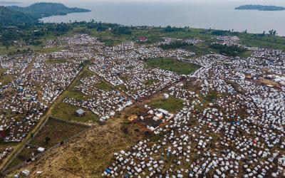 Aerial view of the Bulengo IDP site