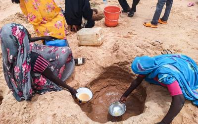 Sudanese refugees in Adré, eastern Chad