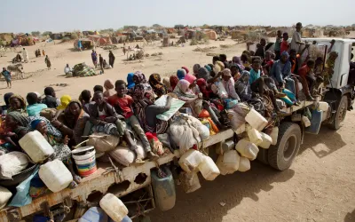 Arrival of displaced civilians from besieged El-Fasher in the camp of Tawila Omda