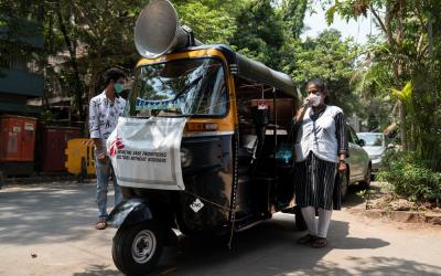 Covid-19 second wave in Mumbai, India.