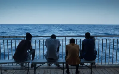 Rotation 2 - rescue 1 - life on deck of Geo Barents