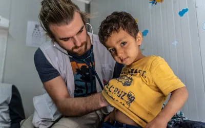 MSF pediatric clinic outside Moria and Olive Grove