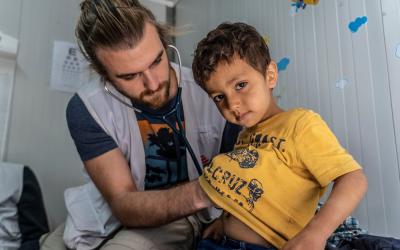 MSF pediatric clinic outside Moria and Olive Grove