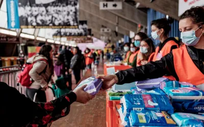 Covid-19: Food distribution in Geneva, Switzerland