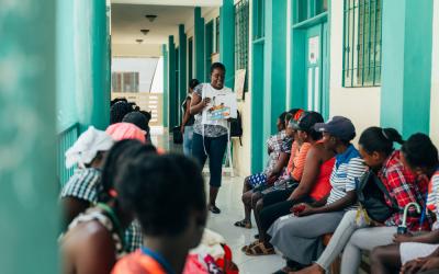 Haiti hospital waiting room