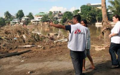 Ärzte ohne Grenzen unterstützt Flutopfer auf den Mindanao Inseln mit medizinischer Hilfe.