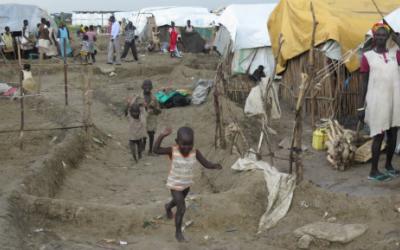 Im Vertriebenenlager nahe Bentiu leben rund 40.000 Menschen, die vor der Gewalt fliehen mussten.