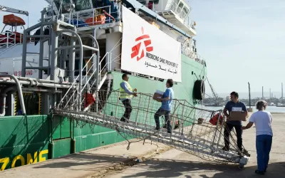 Mediterranean MSF Search and Rescue Boat Preparations