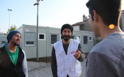 MSF Temporary Camp in Gorizia, Italy.