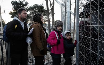 On The Greek Macedonian Border at Idomeni.