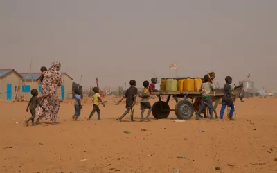 Im Flüchtlingscamp Mbera wurde eine komplette Wasserversorgung aufgebaut. 