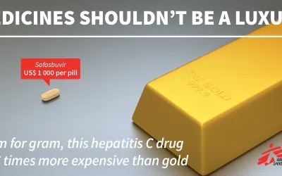 Hepatitis C infographic: gold