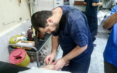 Abu Khalid, orthopedic surgeon in an MSF supported hospital in east Aleppo