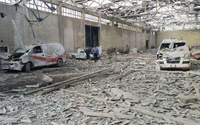 Destroyed Ambulances in East Ghouta, Syria