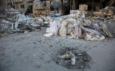  East Aleppo –  Inside a hospital destroyed by an airstrike