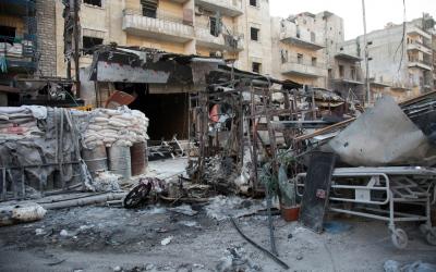  East Aleppo –  Inside a hospital destroyed by an airstrike