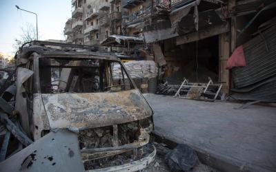  East Aleppo –  Inside a hospital destroyed by an airstrike